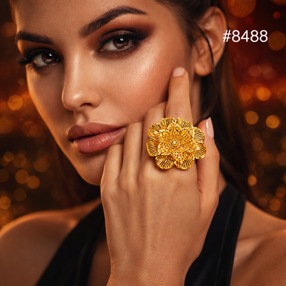 Gold Plated Finger Ring 5 Gram Gold Plated Jewellery PMJ Model No : 8488