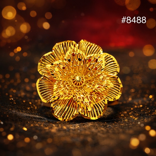 Gold Plated Finger Ring 5 Gram Gold Plated Jewellery PMJ Model No : 8488
