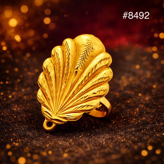 Gold Plated Finger Ring 5 Gram Gold Plated Jewellery PMJ Model No : 8492