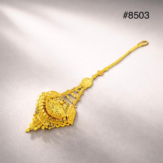Gold Plated Maang Tika 5 Gram Gold Plated Jewellery PMJ Model No : 8503
