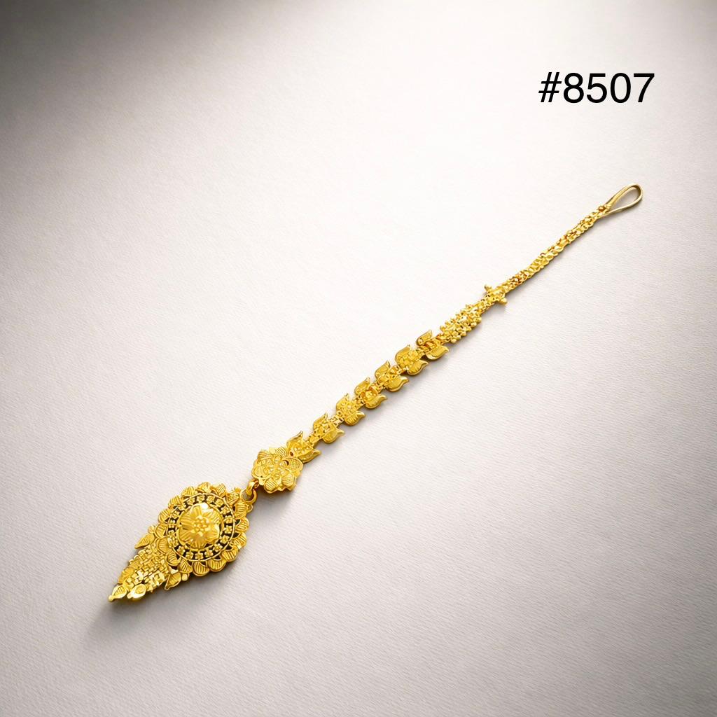 Gold Plated Maang Tika 5 Gram Gold Plated Jewellery PMJ Model No : 8507