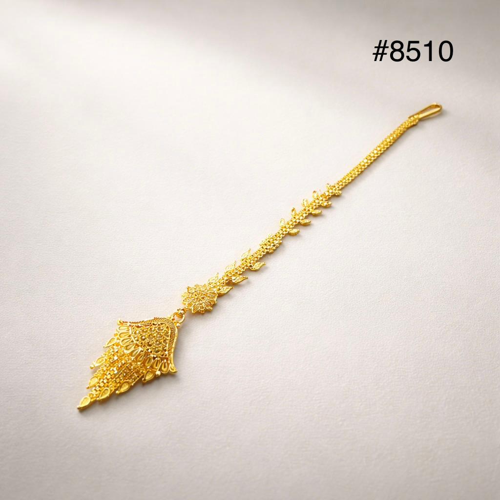 Gold Plated Maang Tika 5 Gram Gold Plated Jewellery PMJ Model No : 8510