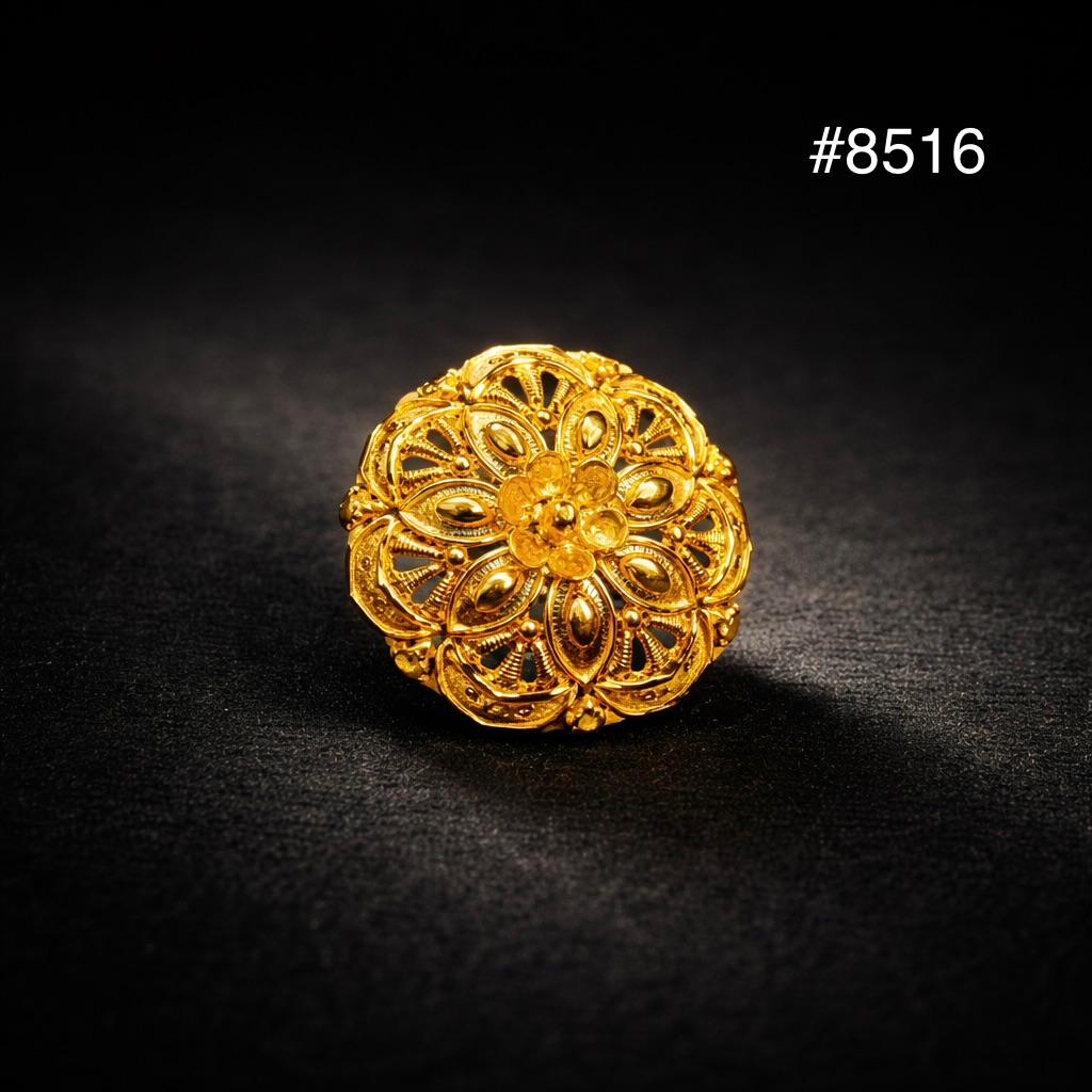 Gold Plated Finger Ring 5 Gram Gold Plated Jewellery PMJ Model No : 8516