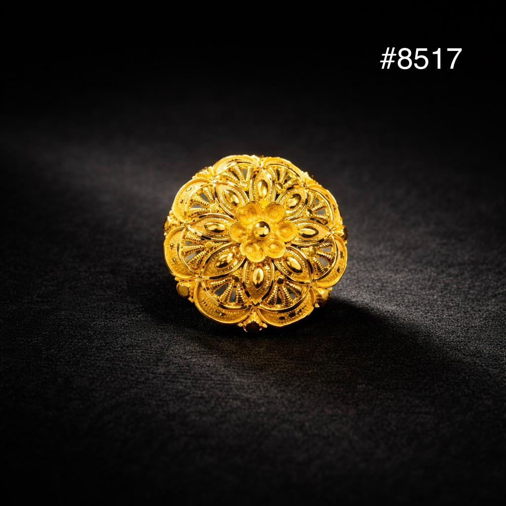 Gold Plated Finger Ring 5 Gram Gold Plated Jewellery PMJ Model No : 8517