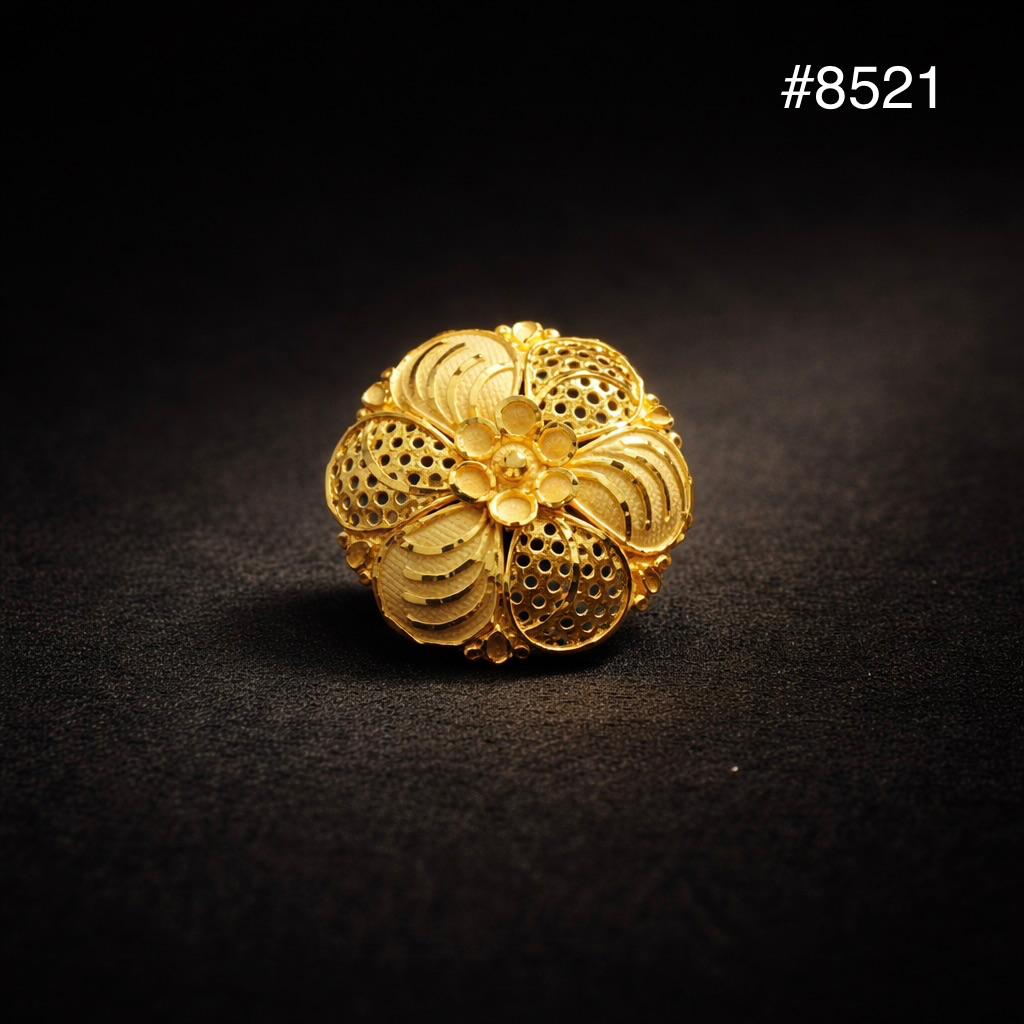 Gold Plated Finger Ring 5 Gram Gold Plated Jewellery PMJ Model No : 8521