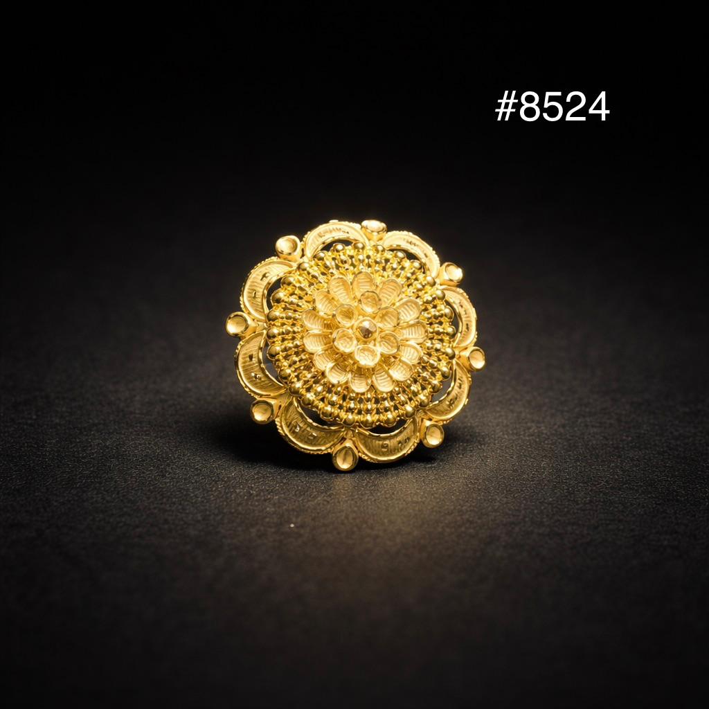 Gold Plated Finger Ring 5 Gram Gold Plated Jewellery PMJ Model No : 8524