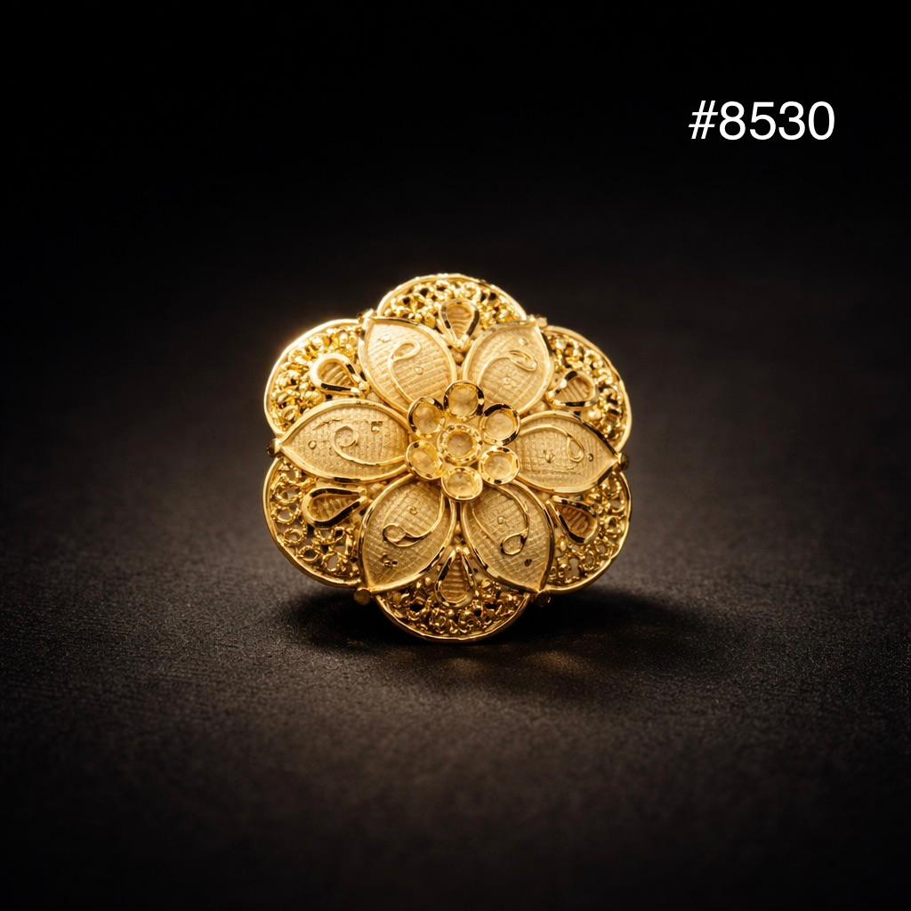 Gold Plated Finger Ring 5 Gram Gold Plated Jewellery PMJ Model No : 8530