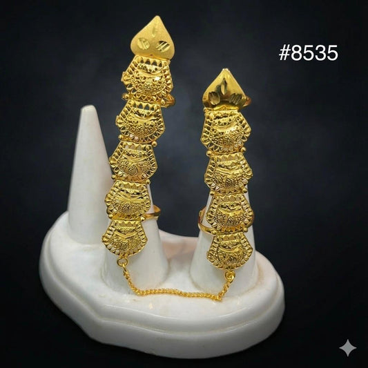 Gold Plated Finger Ring 5 Gram Gold Plated Jewellery PMJ Model No : 8535