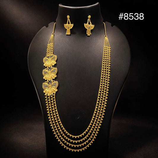 Gold Plated LONG NECKLACE 5 Gram Gold Plated Jewellery PMJ Model No : 8538