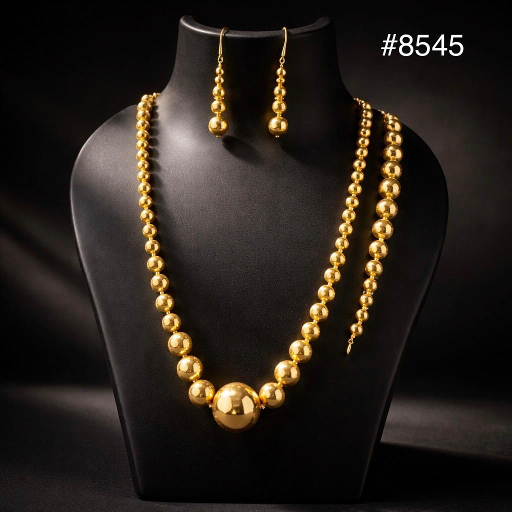 Gold Plated LONG NECKLACE 5 Gram Gold Plated Jewellery PMJ Model No : 8545
