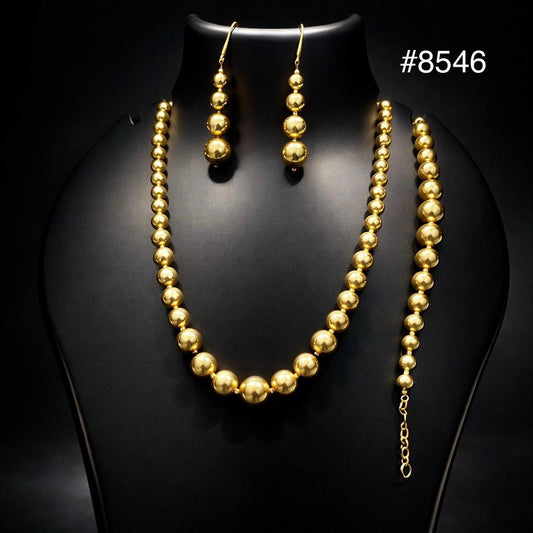 Gold Plated LONG NECKLACE 5 Gram Gold Plated Jewellery PMJ Model No :  8546