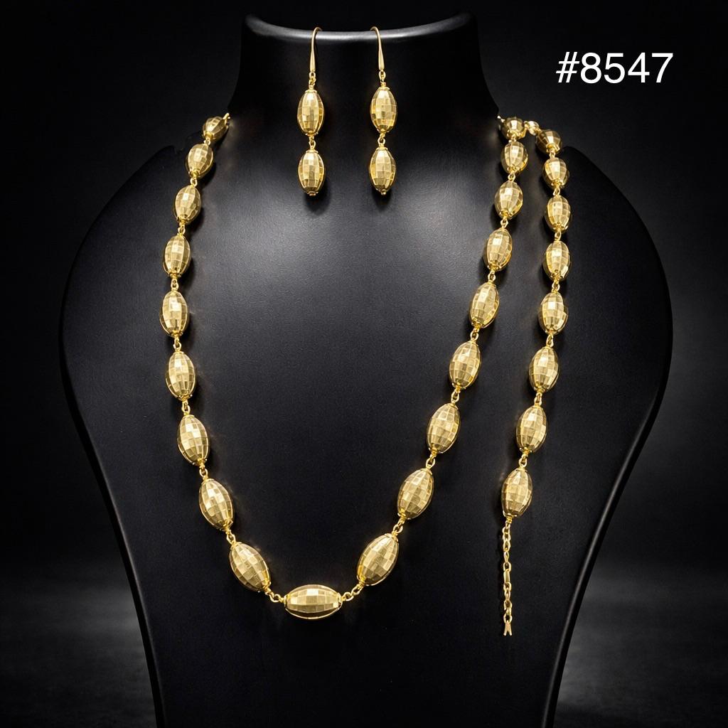 Gold Plated LONG NECKLACE 5 Gram Gold Plated Jewellery PMJ Model No :  8547