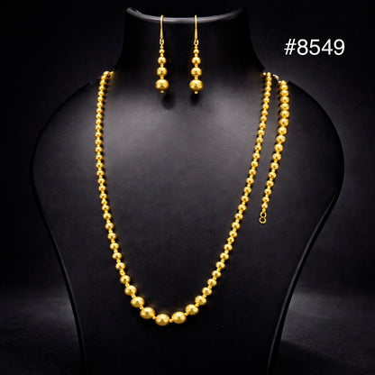 Gold Plated LONG NECKLACE 5 Gram Gold Plated Jewellery PMJ Model No : 8549