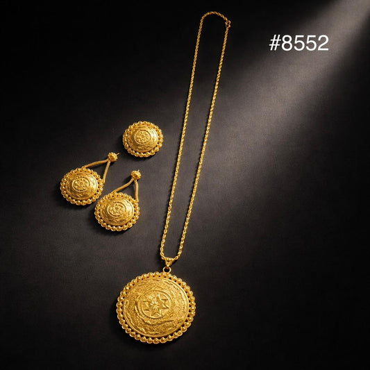 Gold Plated LONG Pendant NECKLACE 1 Gram Gold Plated Jewellery PMJ Model No : 8552