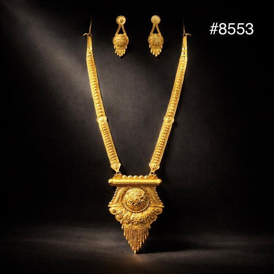 Gold Plated LONG NECKLACE 5 Gram Gold Plated Jewellery PMJ Model No : 8553