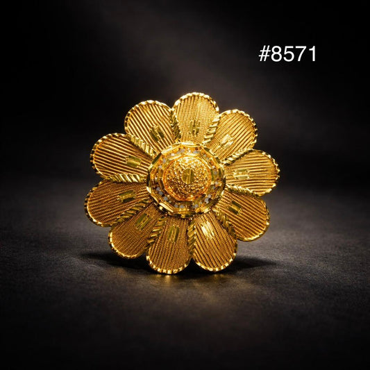 Gold Plated Finger Ring 5 Gram Gold Plated Jewellery PMJ Model No : 8571
