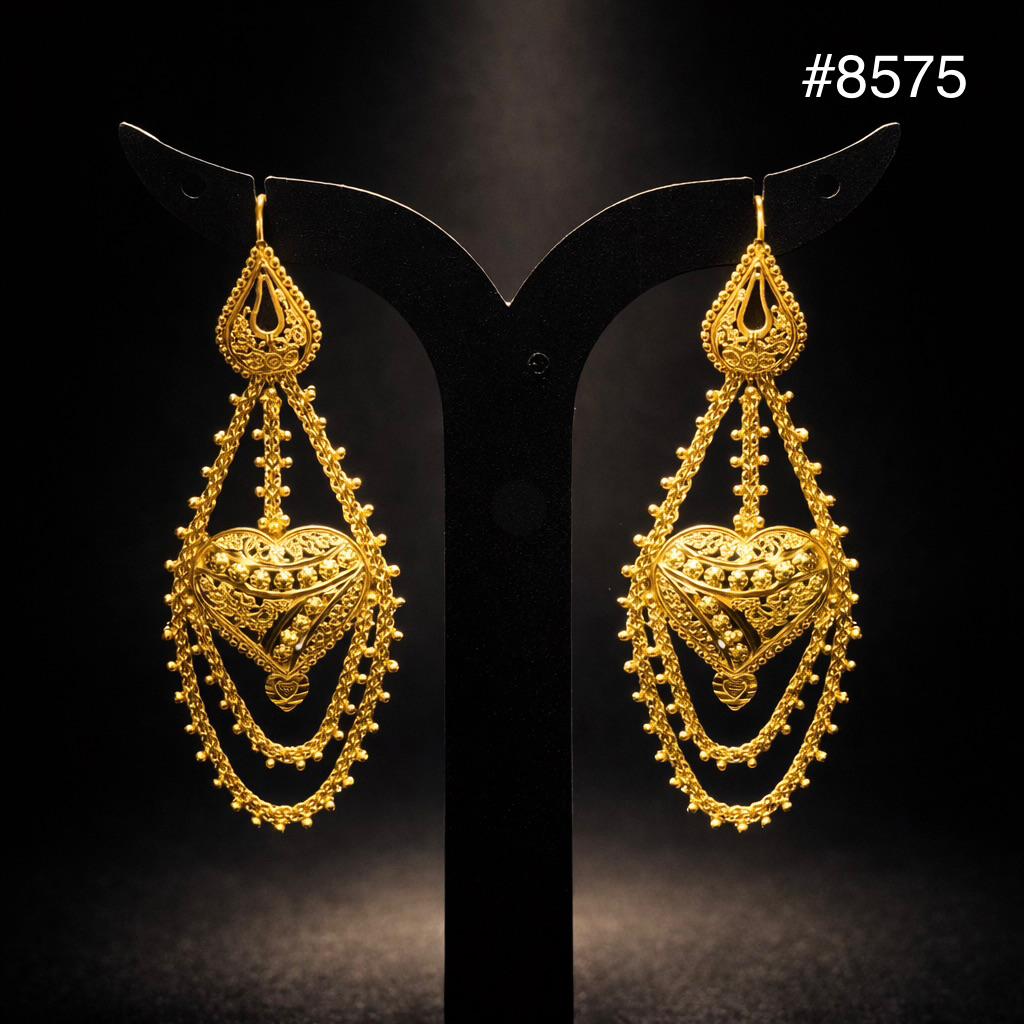 Gold Plated EARRING 1 Gram Gold Plated Jewellery PMJ Model No : 8575