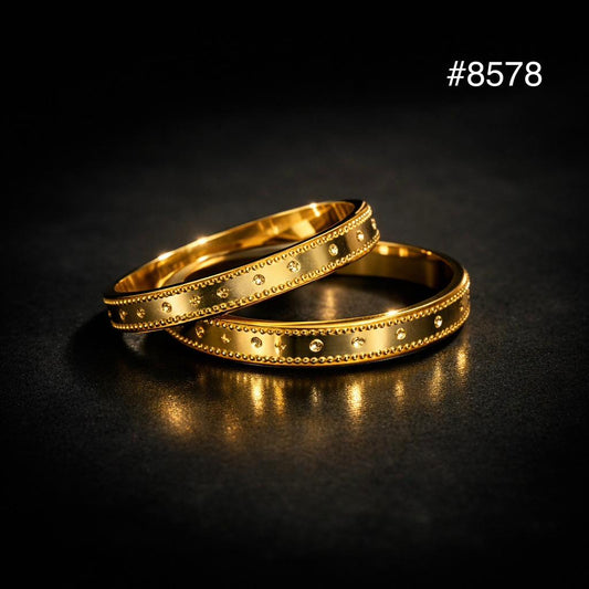 Gold Plated Bridal Wear Bangles, PMJ Model No: 8578