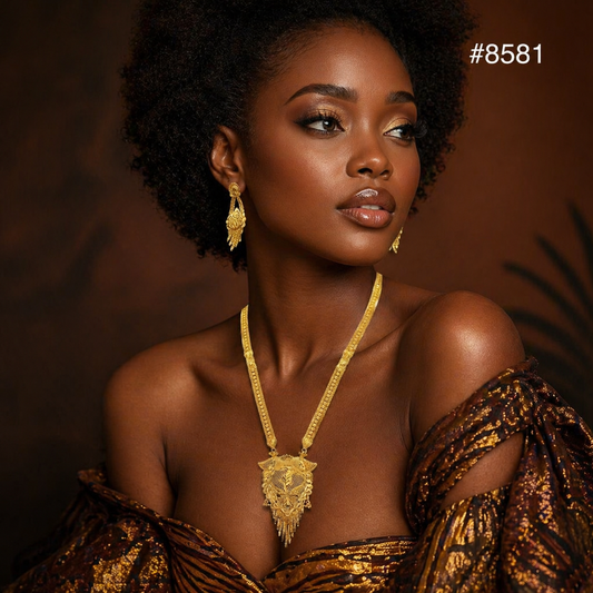 Gold Plated LONG NECKLACE 5 Gram Gold Plated Jewellery PMJ Model No : 8581