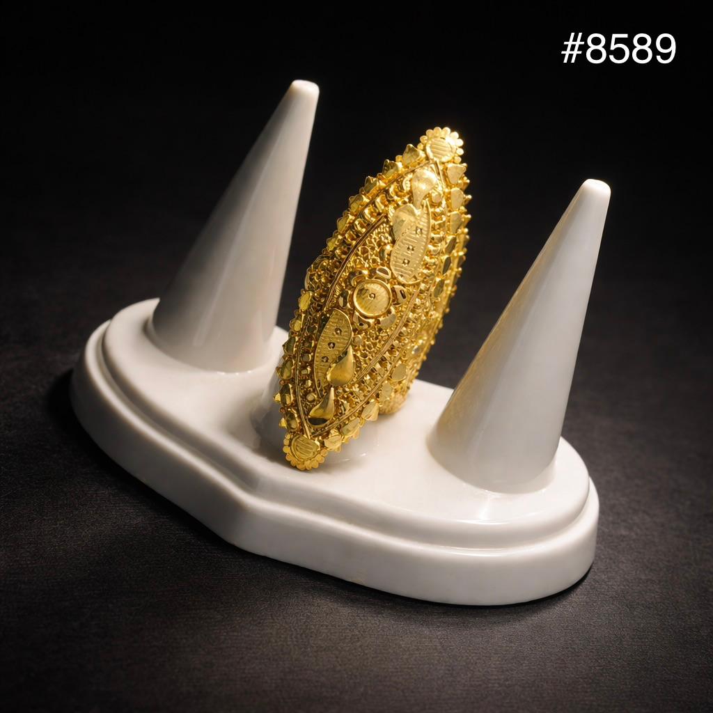 Gold Plated Finger Ring 2 Inch 5 Gram Gold Plated Jewellery PMJ Model No : 8589