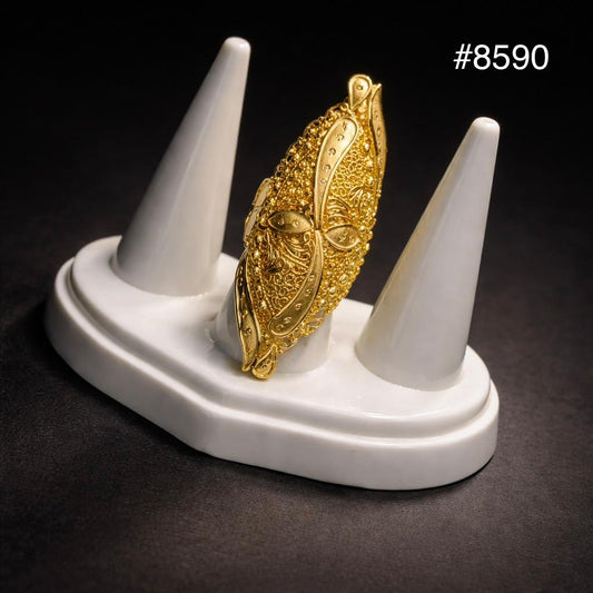 Gold Plated Finger Ring 2 Inch 5 Gram Gold Plated Jewellery PMJ Model No : 8590