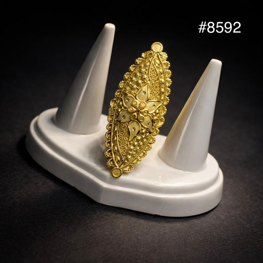 Gold Plated Finger Ring 2 Inch 5 Gram Gold Plated Jewellery PMJ Model No : 8592