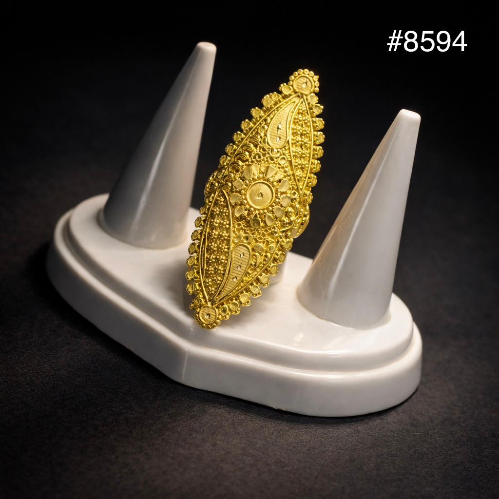 Gold Plated Finger Ring 2 Inch 5 Gram Gold Plated Jewellery PMJ Model No :  8594