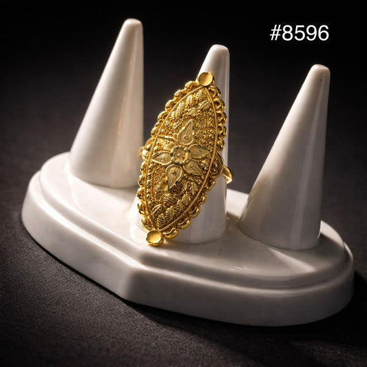 Gold Plated Finger Ring 1.5 Inch Gold Plated Jewellery PMJ Model No : 8596