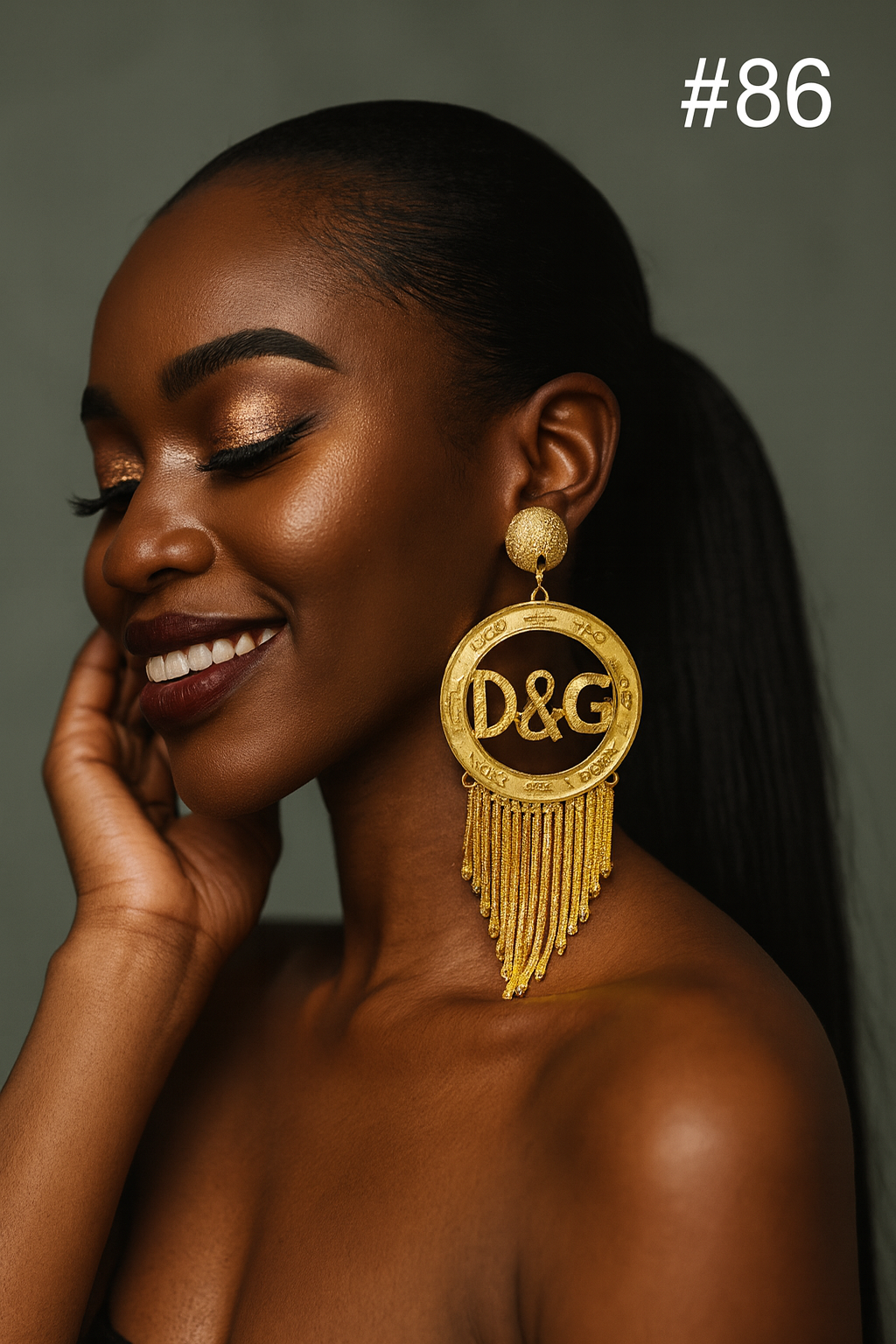 PMJ Handmade Indian Real Gold Plated Designer Earrings Party wear style MODEL : 86