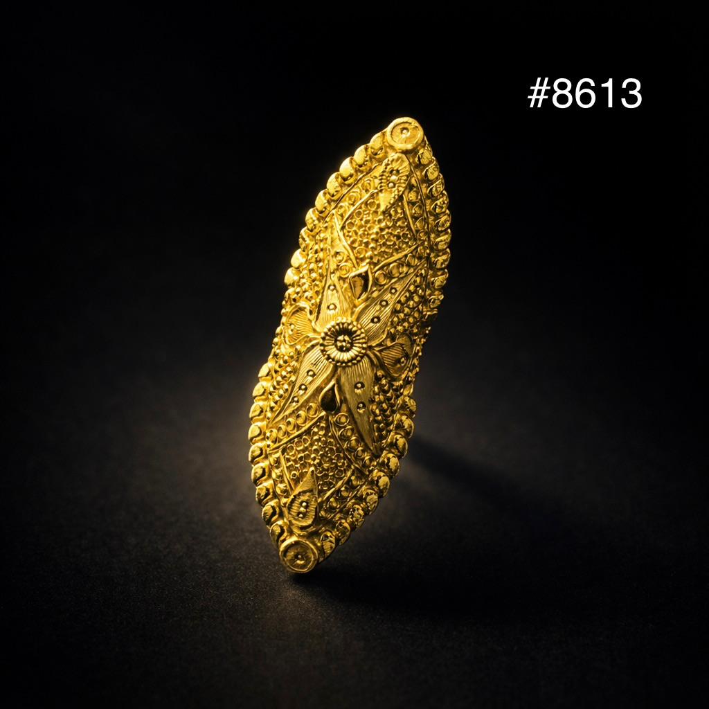 Gold Plated Finger Ring 2.5 Inch Gold Plated Jewellery PMJ Model No : 8613