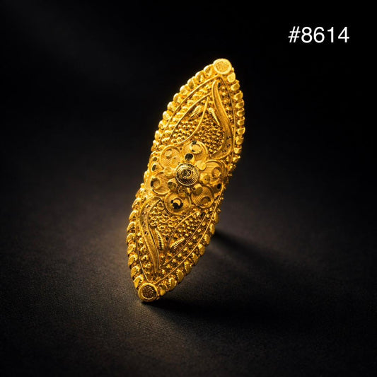 Gold Plated Finger Ring 2.5 Inch Gold Plated Jewellery PMJ Model No : 8614