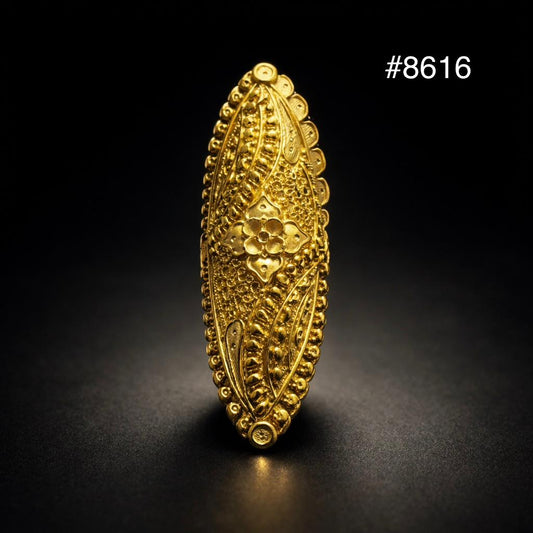 Gold Plated Finger Ring 3.0 Inch Gold Plated Jewellery PMJ Model No : 8616