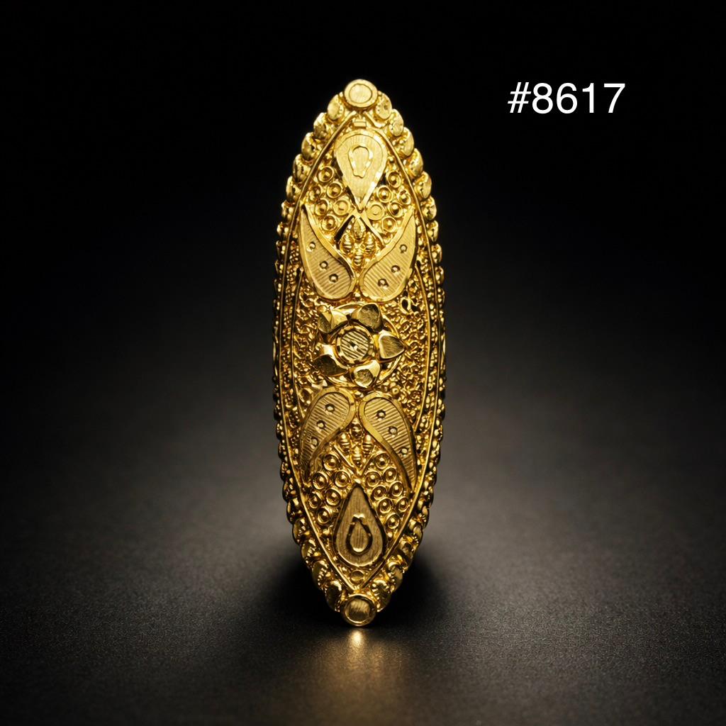 Gold Plated Finger Ring 3.0 Inch Gold Plated Jewellery PMJ Model No : 8617