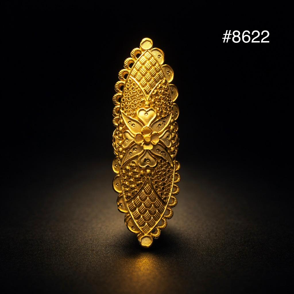 Gold Plated Finger Ring 3.0 Inch Gold Plated Jewellery PMJ Model No : 8622