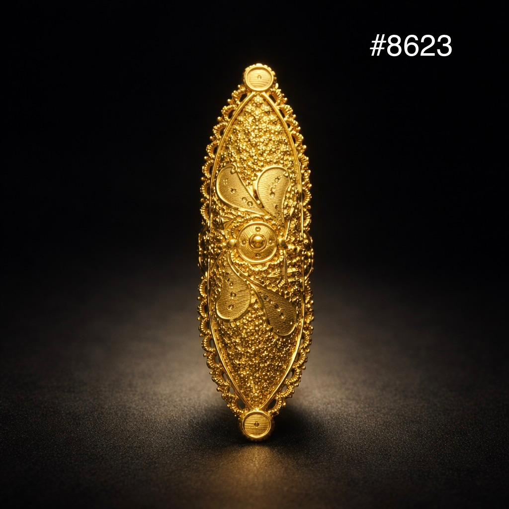 Gold Plated Finger Ring 3.0 Inch Gold Plated Jewellery PMJ Model No : 8623