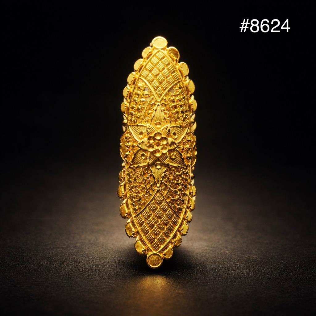Gold Plated Finger Ring 3.0 Inch Gold Plated Jewellery PMJ Model No : 8624