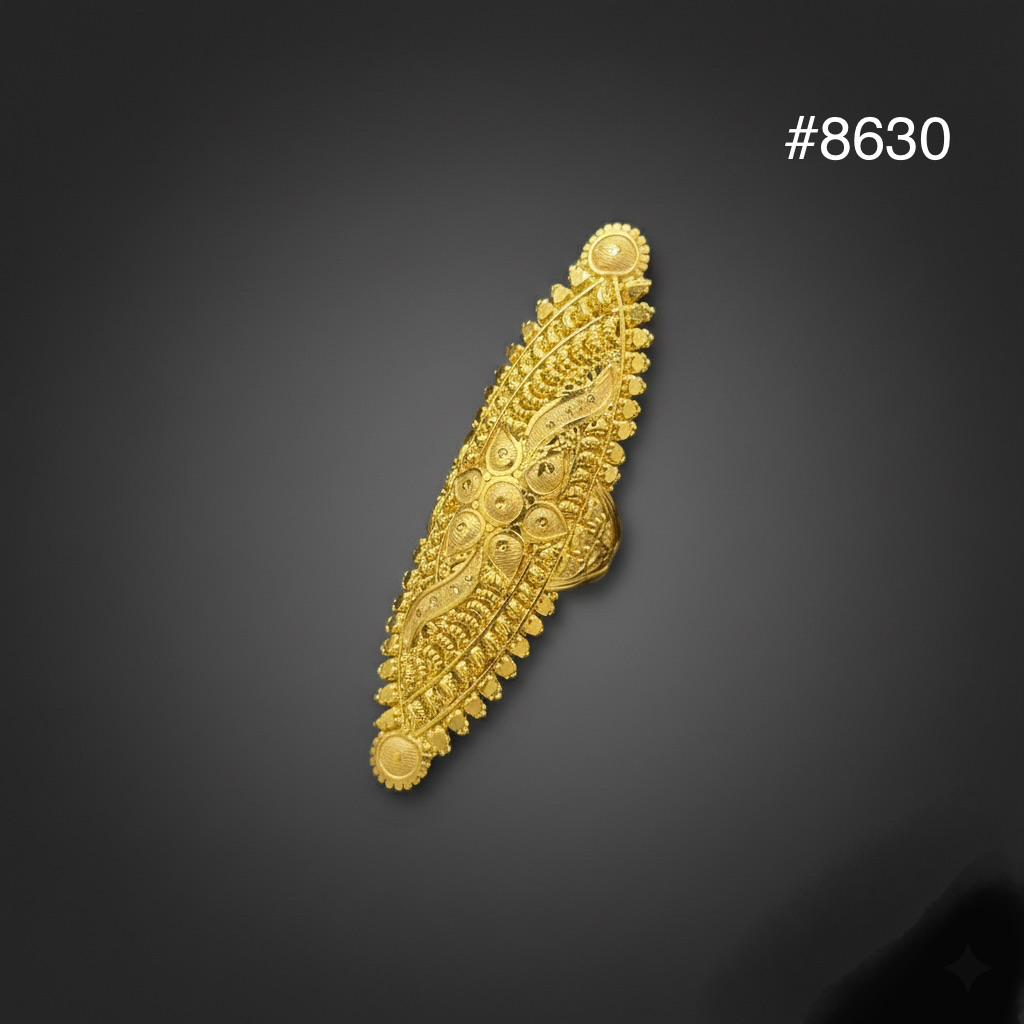 Gold Plated Finger Ring 3.0 Inch Gold Plated Jewellery PMJ Model No : 8630