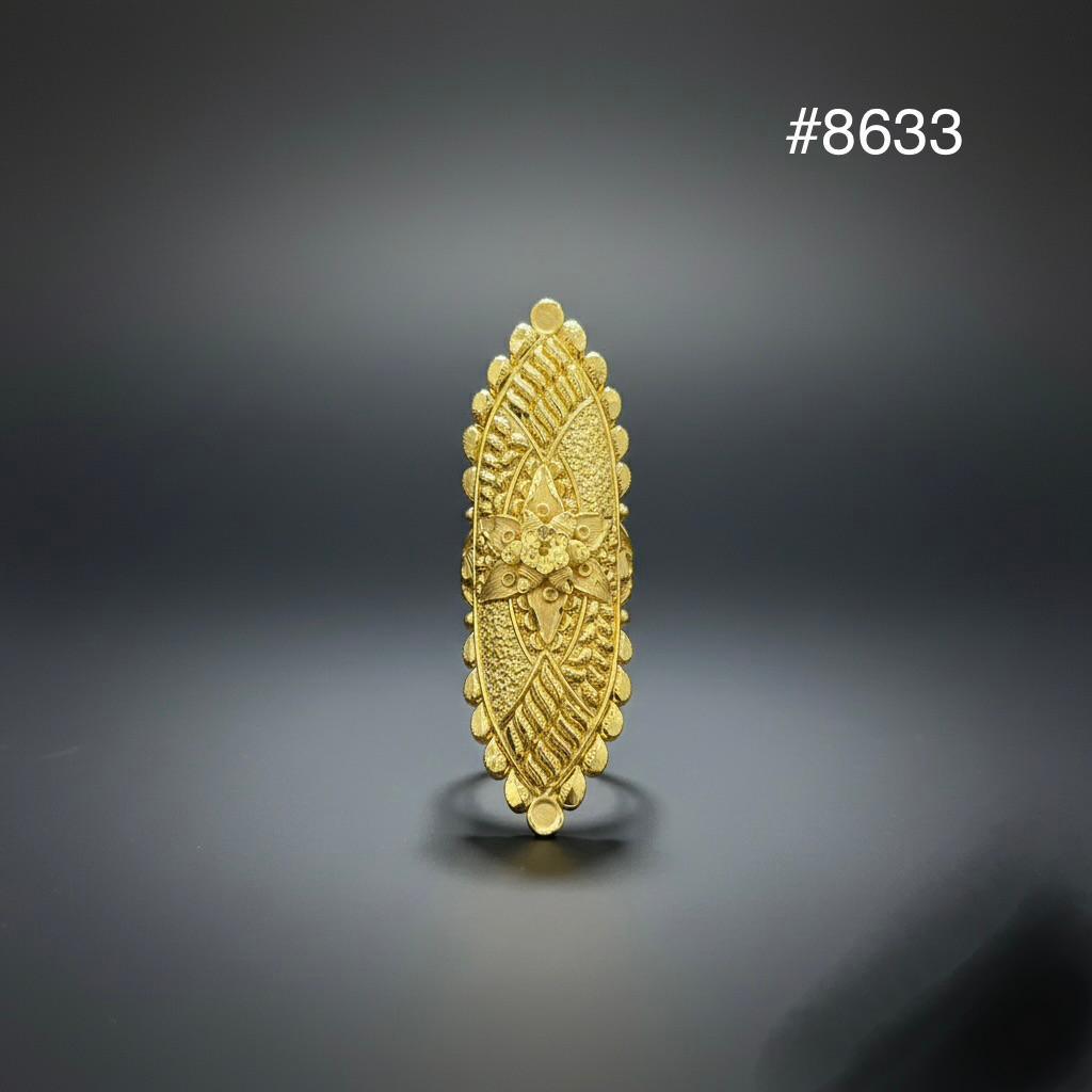 Gold Plated Finger Ring 3.0 Inch Gold Plated Jewellery PMJ Model No : 8633