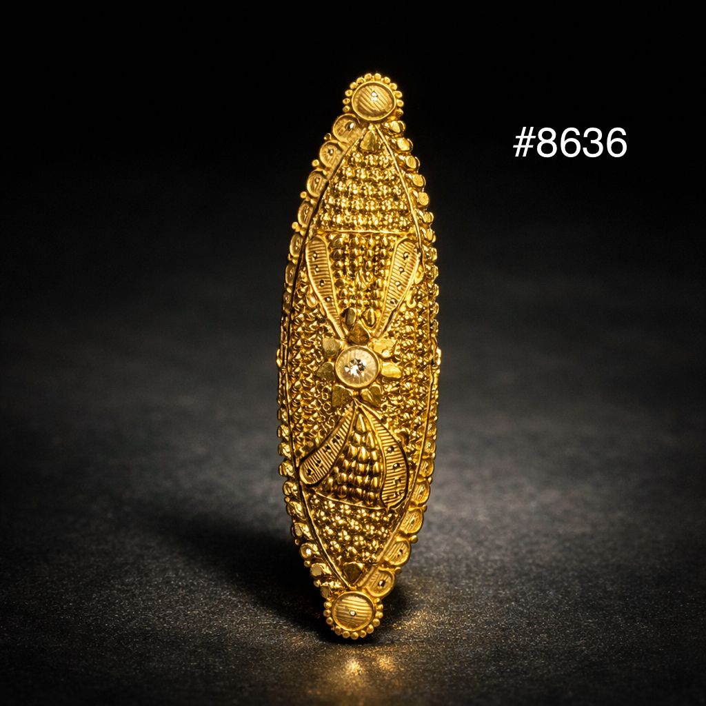 Gold Plated Finger Ring 3.5 Inch Gold Plated Jewellery PMJ Model No : 8636