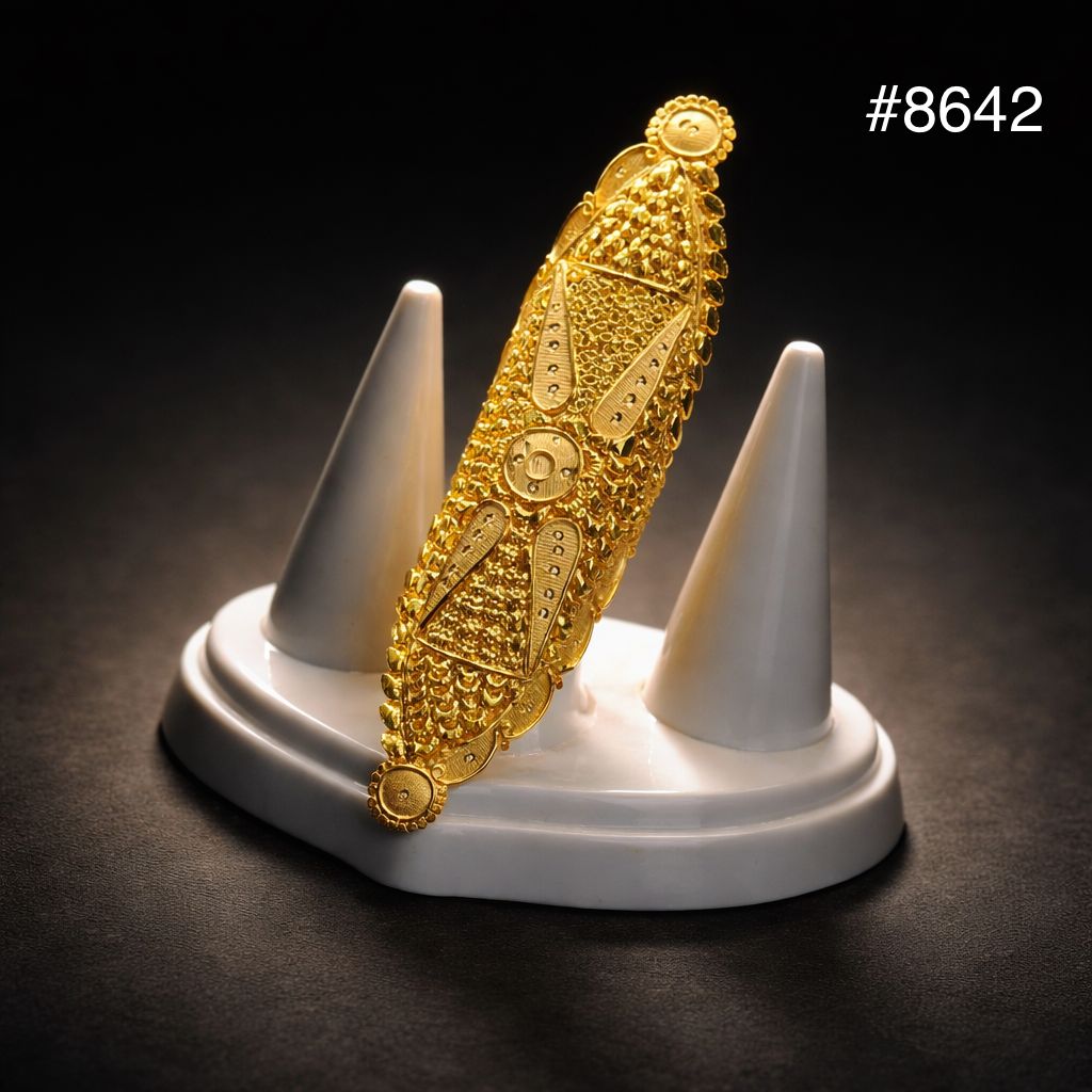 Gold Plated Finger Ring 3.5 Inch Gold Plated Jewellery PMJ Model No : 8642