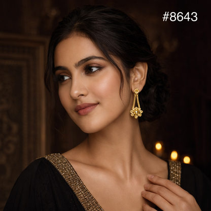 Gold Plated EARRING 1 Gram Gold Plated Jewellery PMJ Model No : 8643