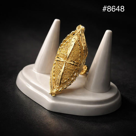 Gold Plated Finger Ring 2 Inch 5 Gram Gold Plated Jewellery PMJ Model No : 8648