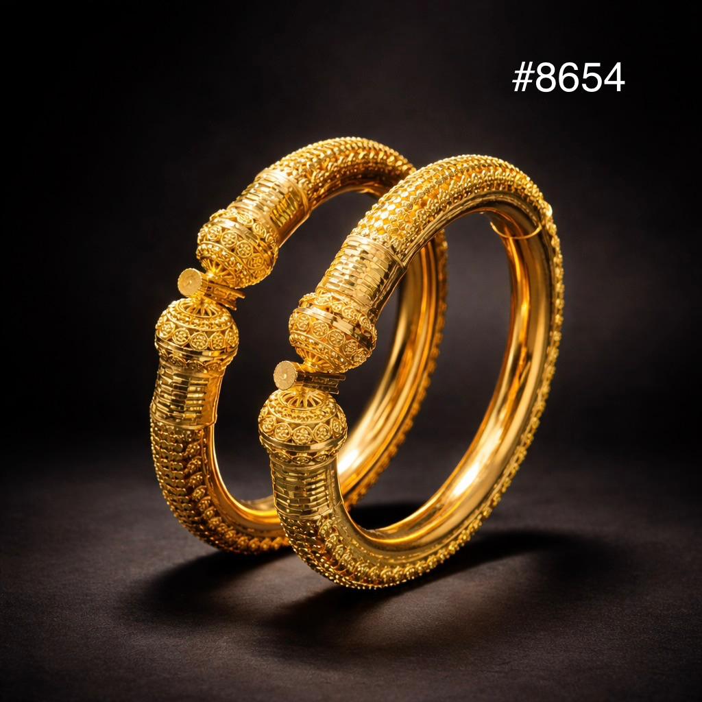 Gold Plated BANGLE 5 Gram Gold Plated Jewellery PMJ Model No : 8654