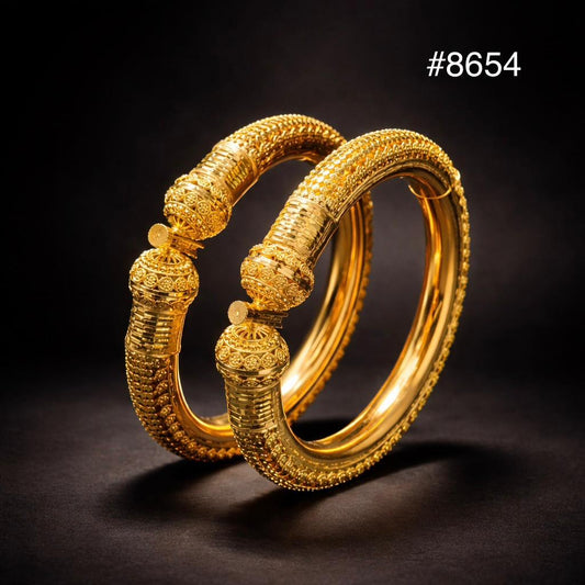 Gold Plated BANGLE 5 Gram Gold Plated Jewellery PMJ Model No : 8654