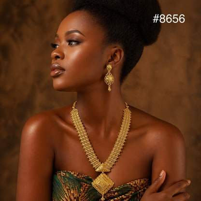Gold Plated LONG NECKLACE 5 Gram Gold Plated Jewellery PMJ Model No : 8656