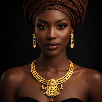 Gold Plated Short NECKLACE 5 Gram Gold Plated Jewellery PMJ Model No : 8666