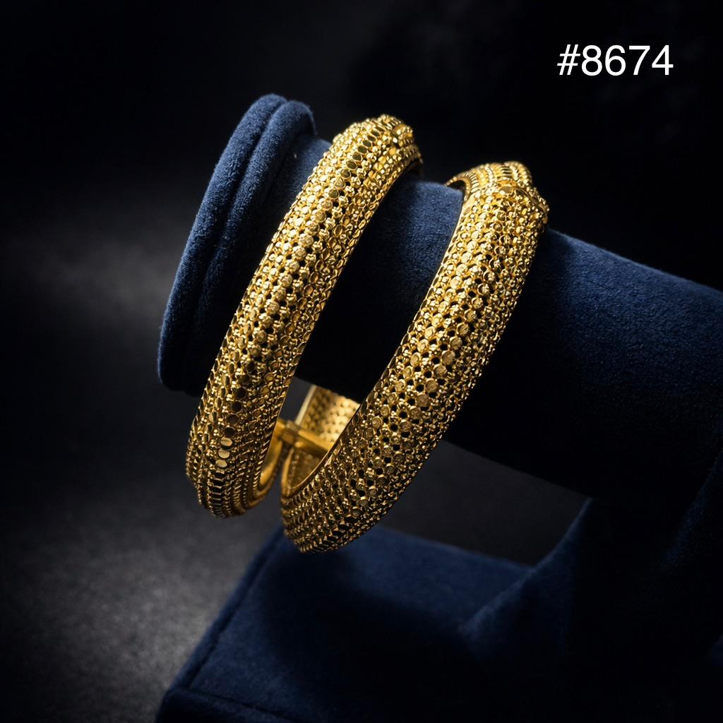 Gold Plated BANGLE 5 Gram Gold Plated Jewellery PMJ Model No : 8674