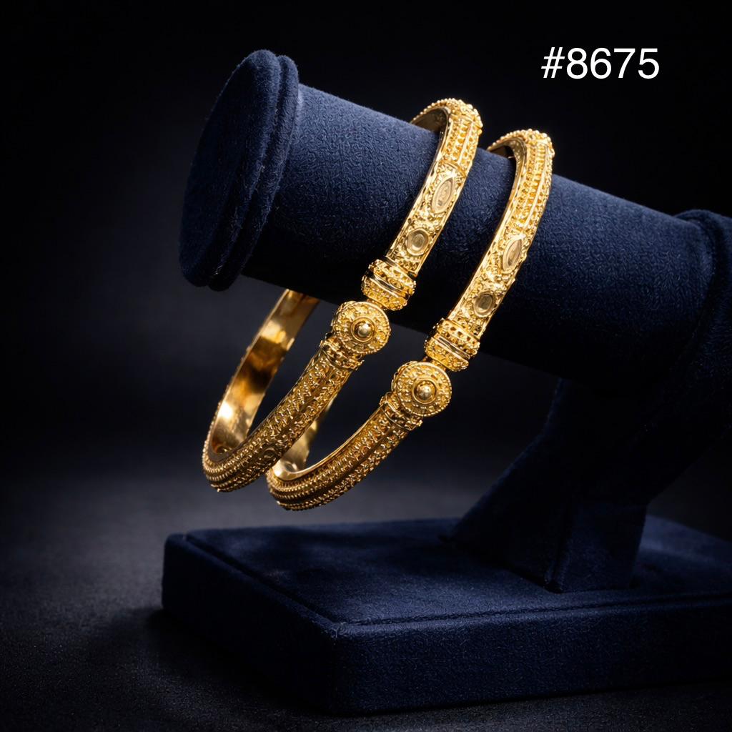 Gold Plated BANGLE 5 Gram Gold Plated Jewellery PMJ Model No : 8675