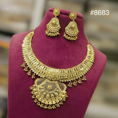 Gold Plated LONG NECKLACE 5 Gram Gold Plated Jewellery PMJ Model No : 8683
