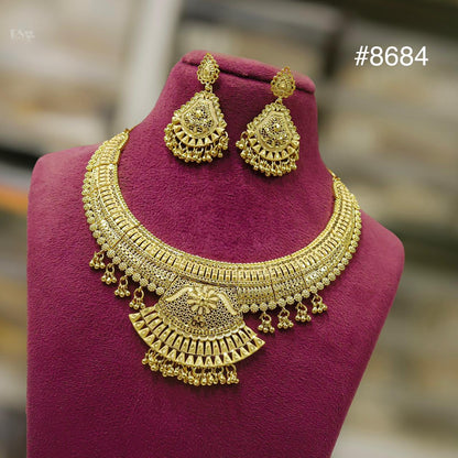 Gold Plated LONG NECKLACE 5 Gram Gold Plated Jewellery PMJ Model No : 8684
